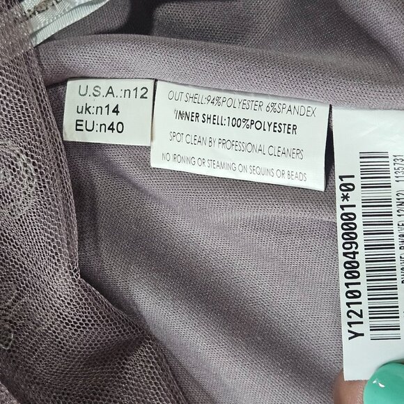 Jade Couture by Jasmine Lace Gown Gray 12 Formal Evening Dress Wedding Elegant - Picture 7 of 16